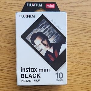 Fujifilm Mini Instax Mini Black Instant Film 10 Sheets Black Frame